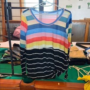 BiBi Multicolor Striped Long Sleeve Top